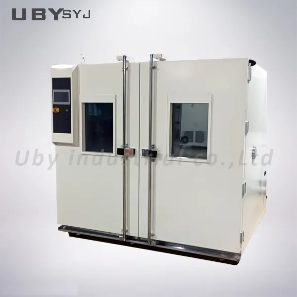 Front view of Temperature Range -70~+150°C LCD Touch Climatic Test Chamber showing control panel and display